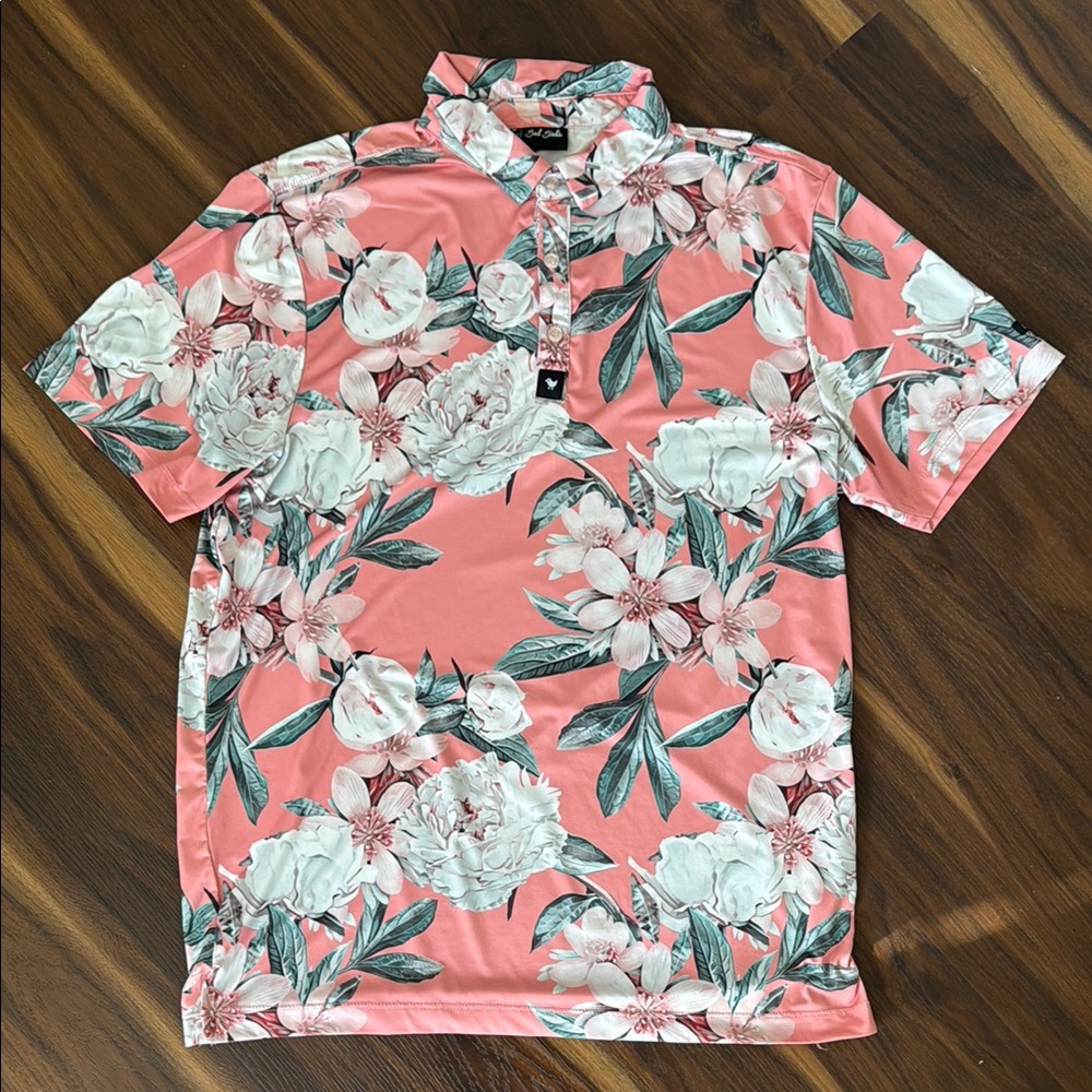 Bad Birdie Floral Polo Shirt